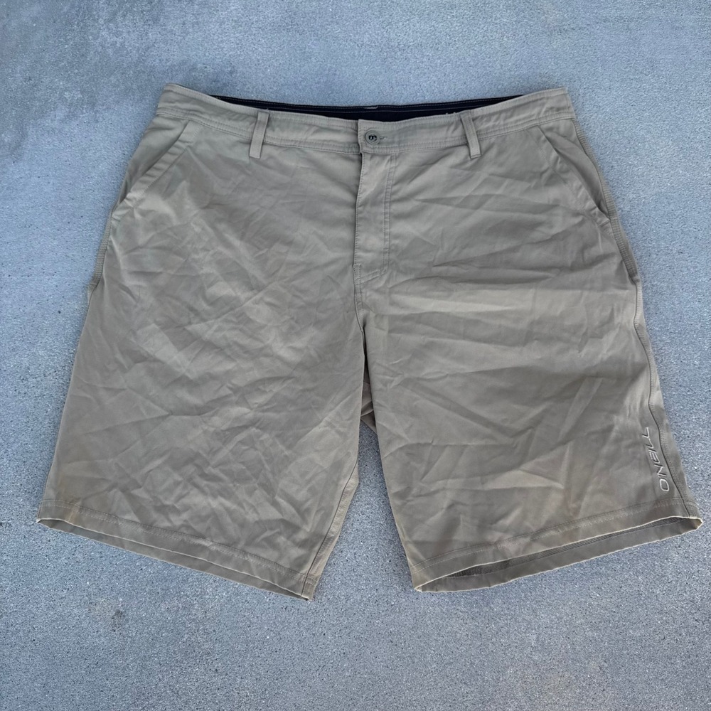 ONeill Hybrid Shorts Mens 40‎ Khaki Tan Stretch